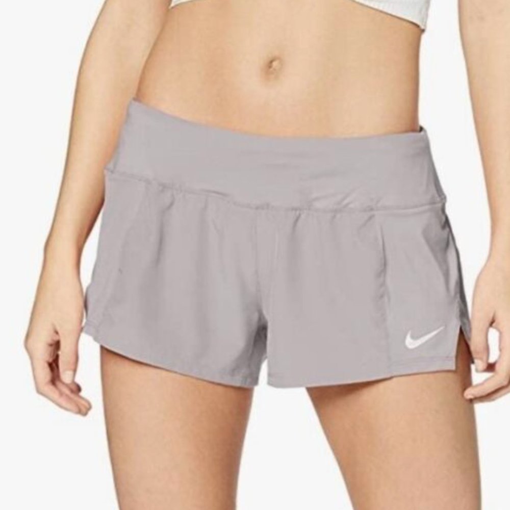 Women's Nike Dri-Fit Training Crew Shorts in Atmosphere Grey